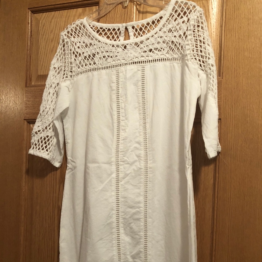 white mock dress